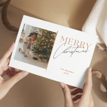 Simple Elegance Minimalist Merry Christmas Photo