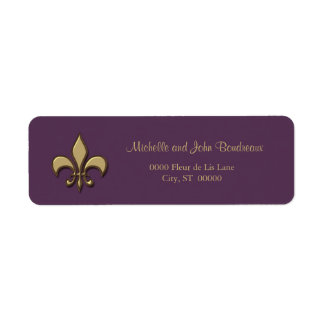 Simple Elégance Or Purple Fleur de Lis