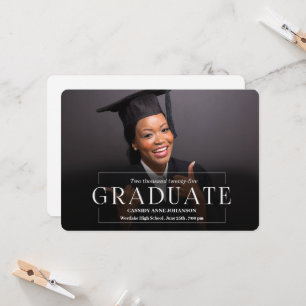 Simple Elegance Photo Class of 2025 Graduation Invitation