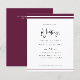 Simple Elegance Red Wine Modern Budget Wedding