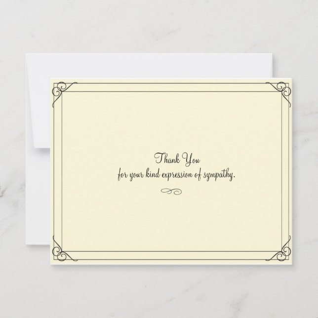 Simple Elegance-Sympathy Thank you cards (Front)