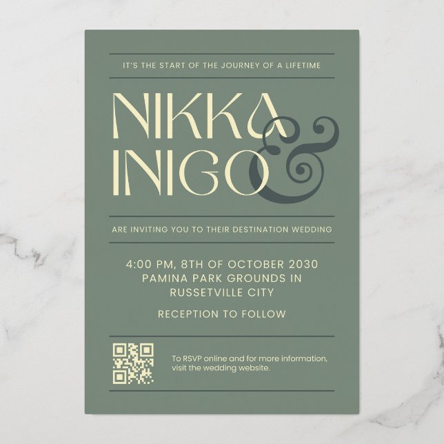 Simple elegance wedding  (Front)