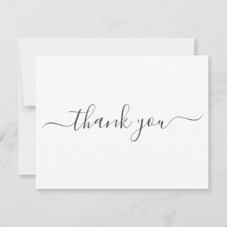 Simple Elegance Wedding Thank You Note