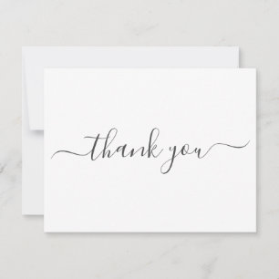 Simple Elegance Wedding Thank You Note Card