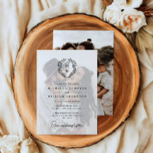 Simple Elegant 2-Photo Text Overlay Wedding