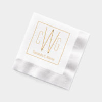 Simple Elegant 3 Initial Letter Monogram #902 Name