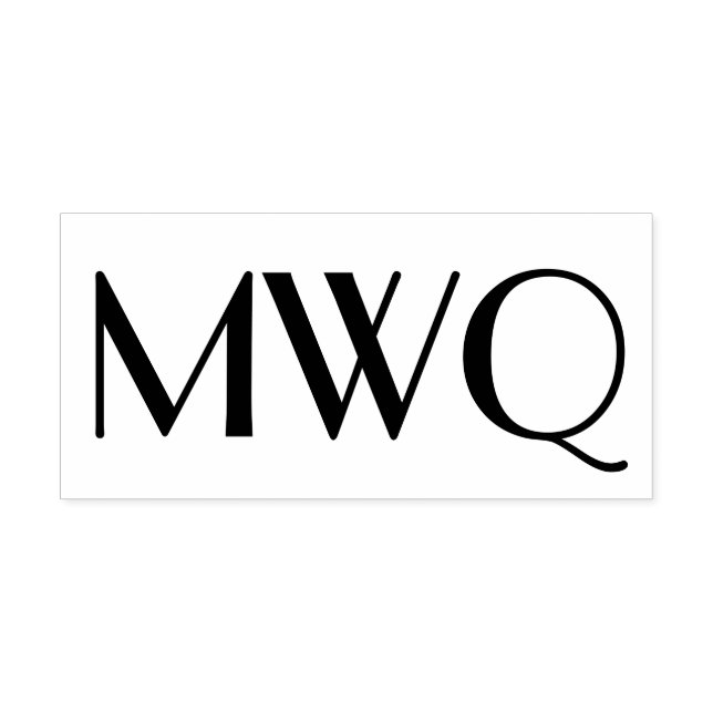 Simple Elegant 3 Initial Monogram #6S Self-inking Stamp (Design)