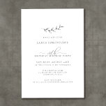Simple Elegant 80th Birthday Surprise Party Invitation<br><div class="desc">A simple hand-drawn botanical sprig combines with airy calligraphy and traditional typography to create a fusion design that a man or woman would be comfortable using. Dark grey text on white is the perfect choice for any season.</div>
