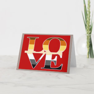 Simple Elegant and Beautiful Bear Pride Valentines Holiday Card