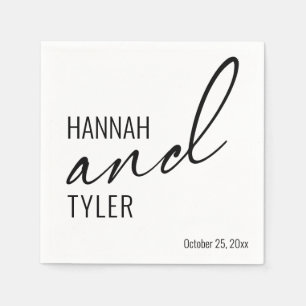Simple Elegant "and" Typography for Personalized Napkin