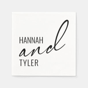 Simple Elegant "and" Typography for Personalized Napkin