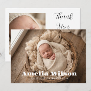 Simple Elegant Baby Birth Announcement