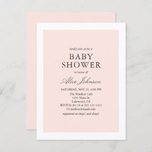 Simple Elegant Baby Shower Invitation Postcard