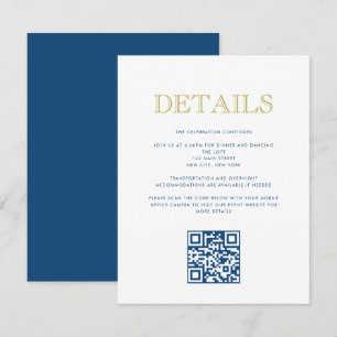 Simple Elegant Bar Mitzvah-QR Code carte détaillée