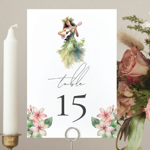 Simple Elegant Beach Wedding Table Number