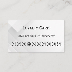 Simple Elegant Beauty Salon Loyalty Card
