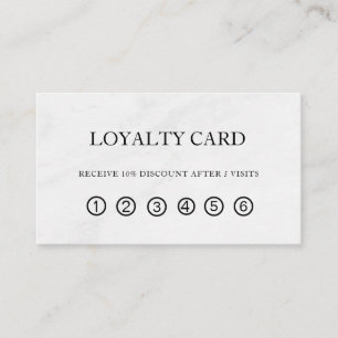 Simple Elegant Beauty Salon Loyalty Card