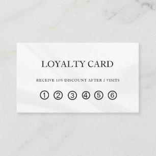 Simple Elegant Beauty Salon Loyalty Card