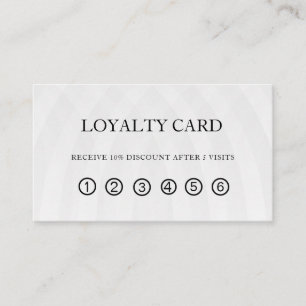 Simple Elegant Beauty Salon Loyalty Card