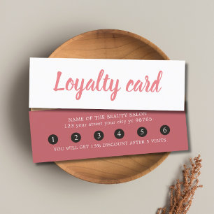 Simple Elegant Beauty Salon Loyalty Card
