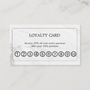 Simple Elegant Beauty Salon Loyalty Card
