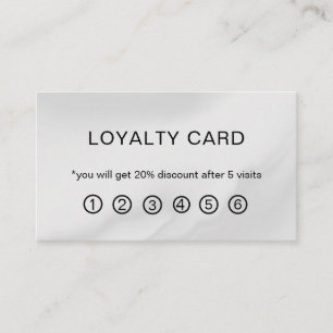 Simple Elegant Beauty Salon Loyalty Card