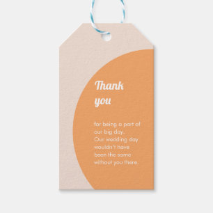 Simple, elegant beige/brown/orange gift tags