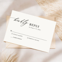 Simple Elegant Black and White Chic Script Wedding