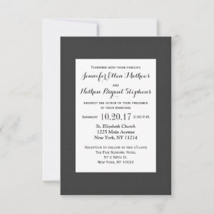 Simple Elegant Black and White Design Invitation