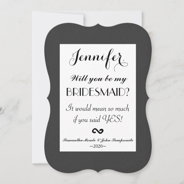 Simple Elegant Black and White Design Invitation (Front)