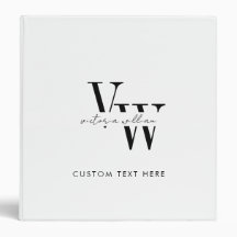 Simple Elegant Black and White Initials