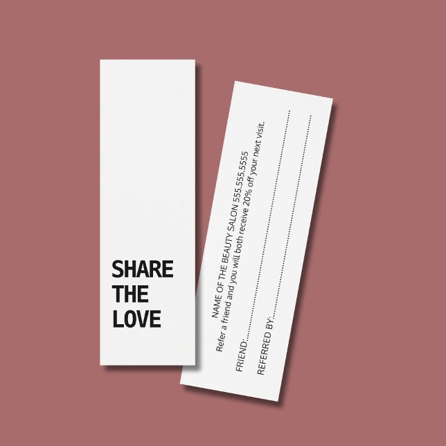 Simple Elegant Black and White Referral Card (Creator Uploaded)