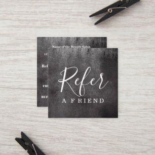 Simple Elegant Black and White Referral Chalkboard