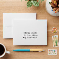 Simple Elegant Black and White RSVP