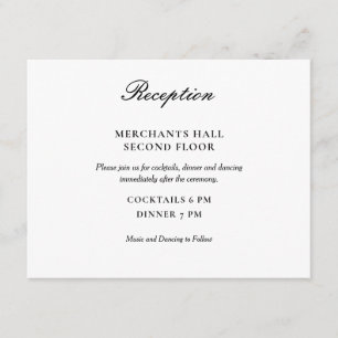 Simple Elegant Black and White Wedding Invitation