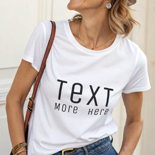 Simple Elegant Black Custom Your Text Here Tri-Blend Shirt