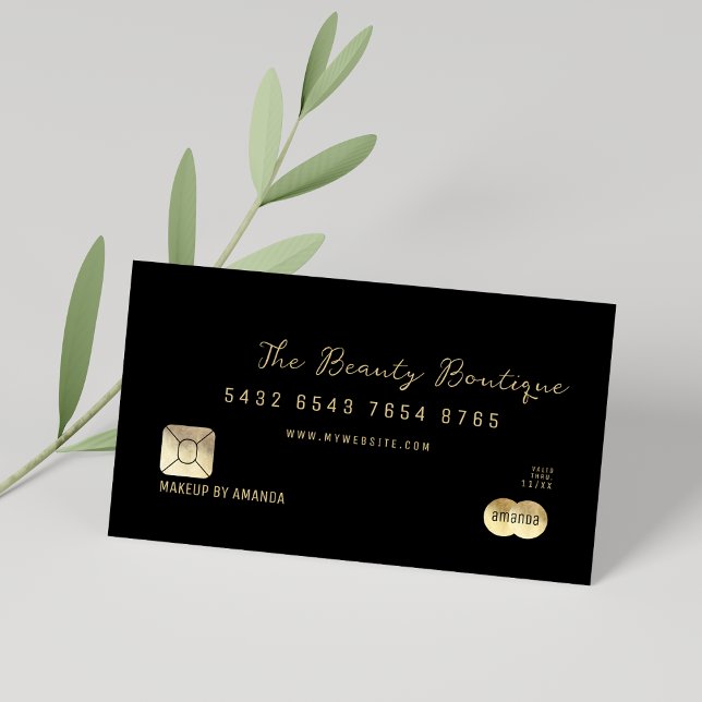 Simple Elegant Black Gold Luxury Carte de crédit (Simple Elegant Black Gold Luxury Credit Card)