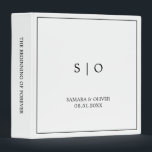 Simple Elegant Black Monogram | Wedding Album Binder<br><div class="desc">Our modern simple monogrammed wedding album features a contemporary minimalist design, showcasing the newlyweds initials, wedding date and a message on the spine saying "The beginning of forever". Use this album to highlight your dating, engagement and wedding memories, or, feature snapshots from your wedding photo booth, your honeymoon, and more!...</div>