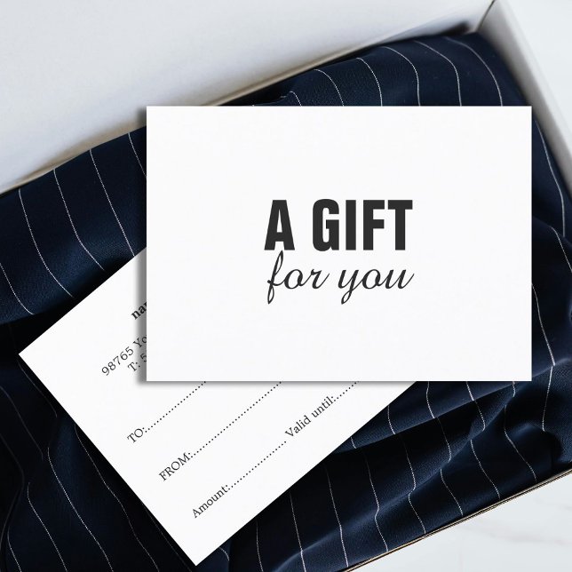 Simple Elegant Black White Beauty Gift Certificate (Creator Uploaded)