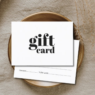 Simple Elegant Black White Beauty Gift Certificate