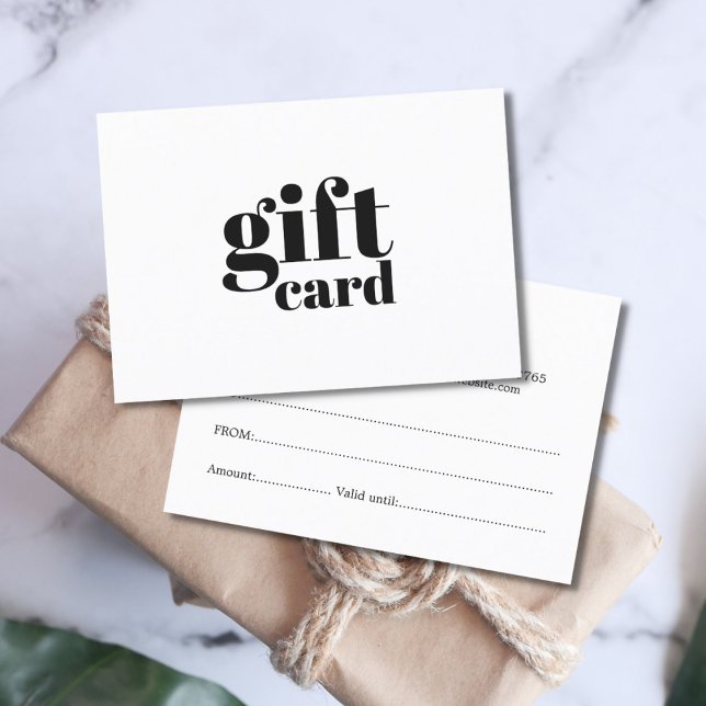 Simple Elegant Black White Beauty Gift Certificate (Creator Uploaded)