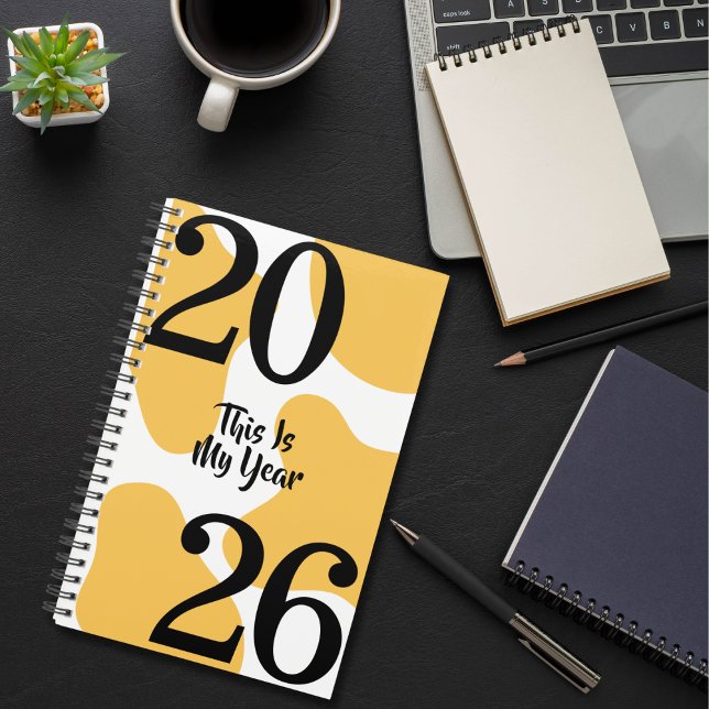 Simple Elegant Black White Gold Bold Year Quote (Créateur téléchargé)