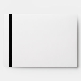 Simple Elegant Black & White Line Wedding Envelope