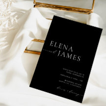 Simple Elegant Black & White Minimalist Wedding 