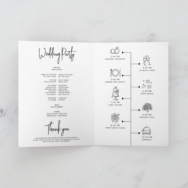 Simple Elegant Black White Modern Minimal Script Program (Inside)