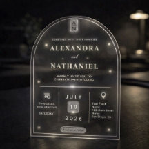 Simple Elegant Black White Transparent Wedding