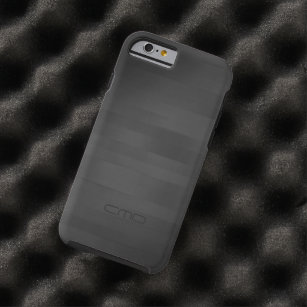 Simple Elegant Black Wood Stripes Pattern Tough iPhone 6 Case