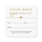 Simple Elégant Blanc Or Coeur Beauté Rendez-vous