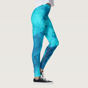 Simple Elegant Blue Grunge   Leggings