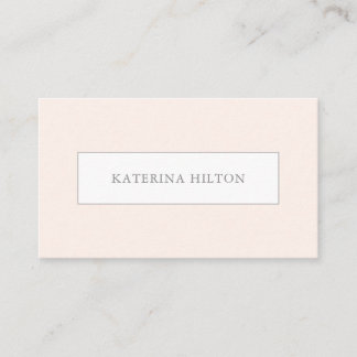 Simple Elegant Blush Pink Professional Minimalist Business Card